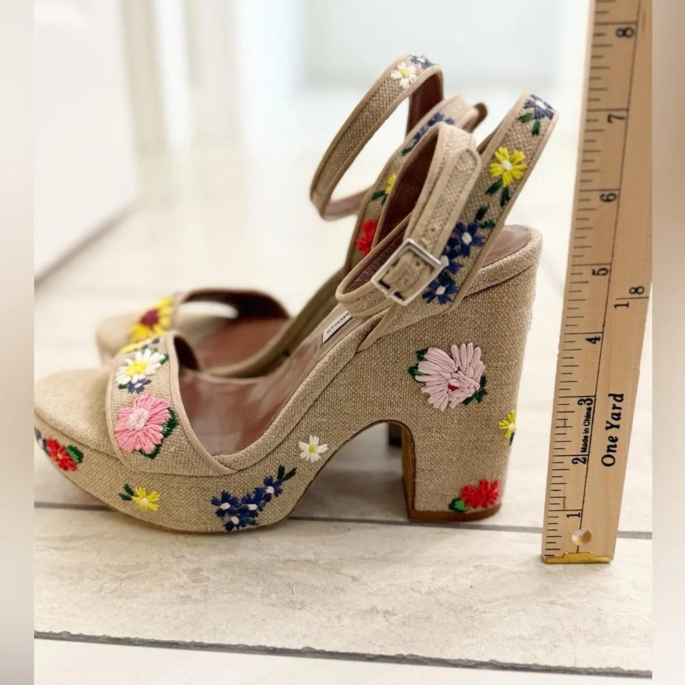 Tabitha Simmons - Calla Meadow Canvas Espadrilles - size 9.5 - Excellent Cond.